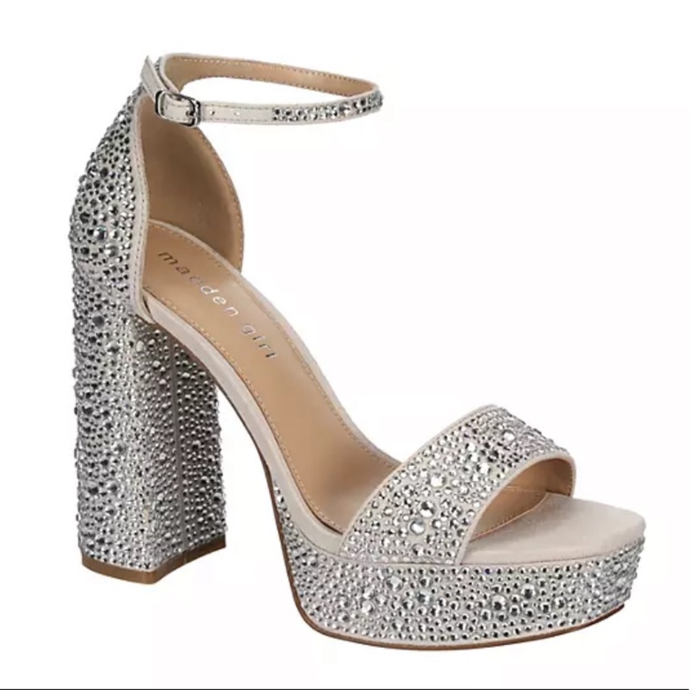 NWT Madden Girl Omega Rhinestone Platform Heels | Size 11 | Wedding / Prom Shoes